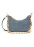 Main View - Click To Enlarge - MARIA OLIVER - ‘Mini Mia’ Chain Handle Leather Hobo Bag