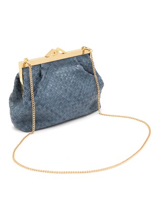 Detail View - Click To Enlarge - MARIA OLIVER - ‘Natalia’ Chain Strap Woven Leather Clutch