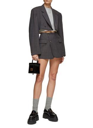Figure View - Click To Enlarge - HAVRE STUDIO - WRAP SKIRT AND CROPPED JACKET SET