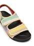 Detail View - Click To Enlarge - ARIZONA LOVE - ‘APACHE FABRIC’ DOUBLE VELCRO BAND RAFFIA SLINGBACK SANDALS