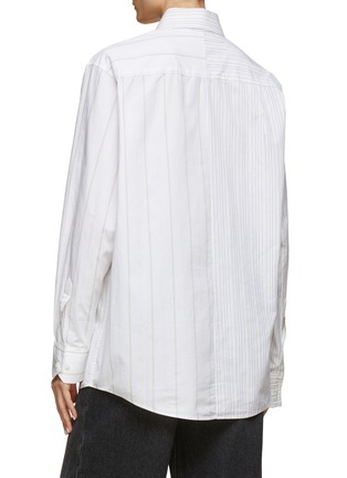Back View - Click To Enlarge - HAVRE STUDIO - VERTICAL STRIPE CHECK POCKET DETAIL BUTTON DOWN SHIRT