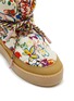 Detail View - Click To Enlarge - KHRISJOY - Graffiti Print Lace Up Puffer Boots