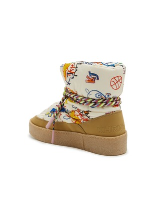  - KHRISJOY - Graffiti Print Lace Up Puffer Boots