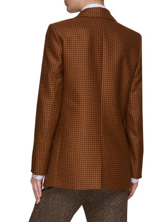 Back View - Click To Enlarge - BLAZÉ MILANO - ‘HORIZONS’ DOUBLE BREASTED PEAK LAPEL HOUNDSTOOTH EVERYDAY BLAZER