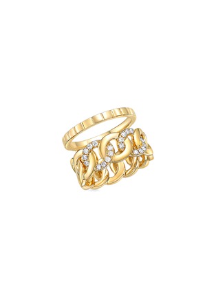 Main View - Click To Enlarge - SARAH ZHUANG - ‘Limitless’ 18K Gold Diamond Ring