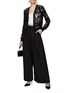 Figure View - Click To Enlarge - GIAMBATTISTA VALLI - FLORAL EMBROIDERED SEQUIN SHEER PANEL V-NECK CARDIGAN