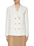 Main View - Click To Enlarge - GIAMBATTISTA VALLI - DOUBLE BREASTED SEQUIN EMBELLISHED BOUCLE TWEED JACKET