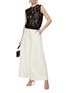 Figure View - Click To Enlarge - GIAMBATTISTA VALLI - FLORAL EMBROIDERED SEQUIN SHEER PANEL SLEEVELESS TOP
