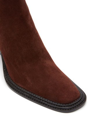Detail View - Click To Enlarge - ALEXANDER WANG - ‘BOOKER’ SQUARE TOE SUEDE ANKLE BOOTS