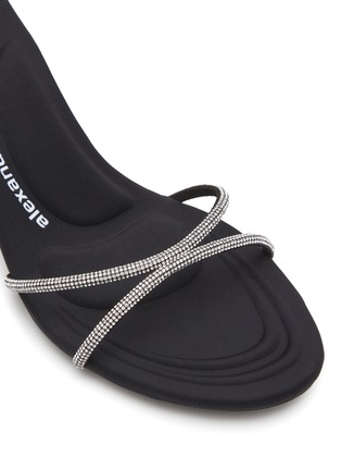 Detail View - Click To Enlarge - ALEXANDER WANG - ‘DAHLIA’ CRYSTAL EMBELLISHED DOUBLE BAND HEELED SANDALS