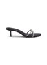 Main View - Click To Enlarge - ALEXANDER WANG - ‘DAHLIA’ CRYSTAL EMBELLISHED DOUBLE BAND HEELED SANDALS