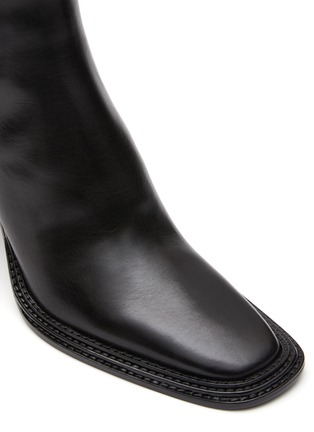 Detail View - Click To Enlarge - ALEXANDER WANG - ‘Booker’ Square Toe Leather Ankle Boots