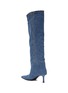 - ALEXANDER WANG - ‘Viola’ Logo Point Toe Slouchy Denim Tall Boots