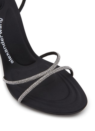 Detail View - Click To Enlarge - ALEXANDER WANG - ‘DAHLIA’ CRYSTAL EMBELLISHED DOUBLE BAND ANKLE STRAP HEELED SANDALS