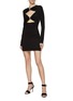 Figure View - Click To Enlarge - DAVID KOMA - CHRISTMAS CAPSULE CRYSTAL TRIM RUCHED DETAIL MINI DRESS
