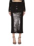 Main View - Click To Enlarge - DAVID KOMA - SEQUIN EMBELLISHED HIGH WAIST MIDI SKIRT