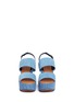Front View - Click To Enlarge - CLERGERIE - 'Emple' denim platform suede slingback sandals