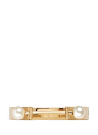 Figure View - Click To Enlarge - CHLOÉ - 'Darcey' piercing bar Swarovski pearl cuff