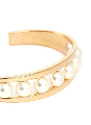 Detail View - Click To Enlarge - CHLOÉ - 'Darcey' inset Swarovski pearl cuff