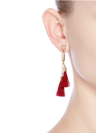 Figure View - Click To Enlarge - CHLOÉ - 'Lynn' tassel drop earrings