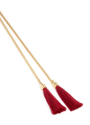 Detail View - Click To Enlarge - CHLOÉ - 'Lynn' tassel drop long necklace