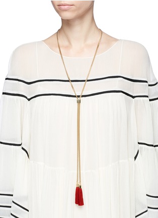 Figure View - Click To Enlarge - CHLOÉ - 'Lynn' tassel drop long necklace
