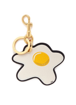 Main View - Click To Enlarge - ANYA HINDMARCH - 'Egg' embossed leather keyring