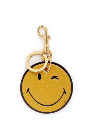 Main View - Click To Enlarge - ANYA HINDMARCH - 'Wink' embossed leather keyring