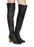 PEDDER RED - ‘Stella’ Gold-Toned Heel Leather Over-The-Knee Boots