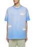 Main View - Click To Enlarge - ANGEL CHEN - CLOUD CROCHET DYED DETAIL CREWNECK SHORT SLEEVE T-SHIRT