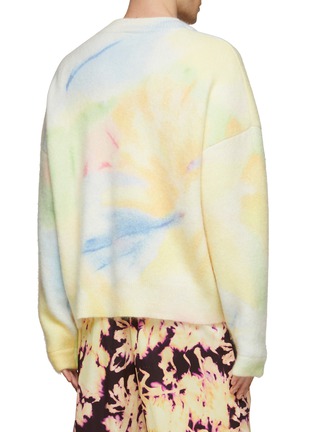 Back View - Click To Enlarge - ANGEL CHEN - TIE DYE PRINT BUTTON FRONT V-NECK KNITTED CARDIGAN