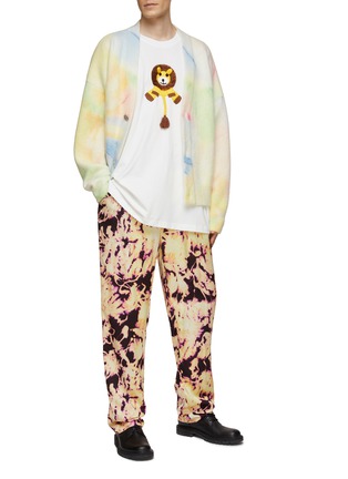 Figure View - Click To Enlarge - ANGEL CHEN - TIE DYE PRINT BUTTON FRONT V-NECK KNITTED CARDIGAN