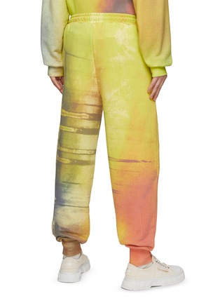 Back View - Click To Enlarge - ANGEL CHEN - TIE DYE LOGO PRINT DRAWSTRING ELASTICATED WAISTBAND SWEATPANT