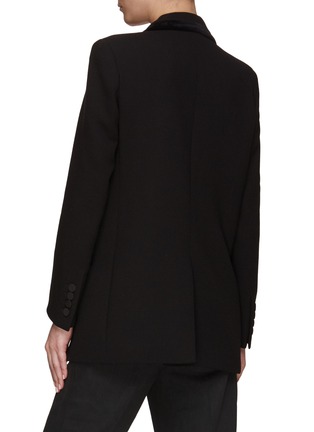 Back View - Click To Enlarge - BLAZÉ MILANO - ‘RESOLUTE’ HOLIDAY CAPSULE DOUBLE BREASTED VELVET TRIM EVERYDAY BLAZER
