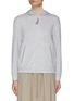 Main View - Click To Enlarge - BRUNELLO CUCINELLI - Beaded Detailing Cotton Silk Blend Hooded Track Jacket