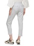 Back View - Click To Enlarge - BRUNELLO CUCINELLI - DRAWSTRING WAIST MONILI DETAIL CROPPED COTTON BLEND JOGGERS