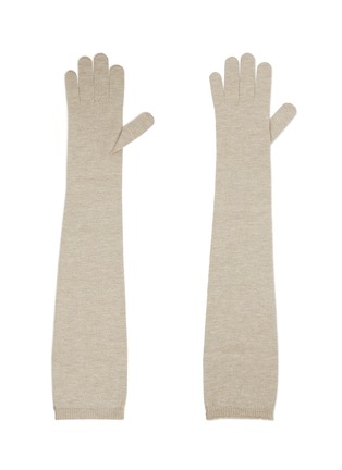 Main View - Click To Enlarge - BRUNELLO CUCINELLI - CASHMERE BLEND KNIT OPERA GLOVES