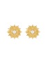 Main View - Click To Enlarge - LANE CRAWFORD VINTAGE ACCESSORIES - ST JOHN FAUX PEARL GOLD TONE EARRINGS
