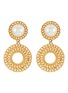 Main View - Click To Enlarge - LANE CRAWFORD VINTAGE ACCESSORIES - Carolee Faux Pearl Gold-Toned Metal Chain Drop Earrings
