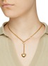 Figure View - Click To Enlarge - LANE CRAWFORD VINTAGE ACCESSORIES - DIAMANTE GOLD-TONED METAL DOUBLE HEART MOTIF LARIAT NECKLACE