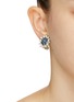 Figure View - Click To Enlarge - LANE CRAWFORD VINTAGE ACCESSORIES - Lisner Multi-Coloured Diamante Silver-Toned Metal Earrings