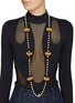 Figure View - Click To Enlarge - LANE CRAWFORD VINTAGE ACCESSORIES - UNSIGNED GOLD TONE FAUX PEARL NECKLACE