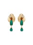 Main View - Click To Enlarge - LANE CRAWFORD VINTAGE ACCESSORIES - MAZER GOLD TONE DIAMANTE DROP EARRINGS