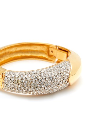 Detail View - Click To Enlarge - LANE CRAWFORD VINTAGE ACCESSORIES - Lanvin Diamante Gold-Toned Metal Bangle