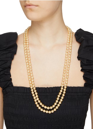 Figure View - Click To Enlarge - LANE CRAWFORD VINTAGE ACCESSORIES - JOAN RIVERS GOLD TONE PEARL STRAND NECKLACE