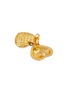 Detail View - Click To Enlarge - LANE CRAWFORD VINTAGE ACCESSORIES - Carolee Quilted Gold Toned Metal Heart Drop Earrings