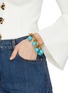 Figure View - Click To Enlarge - LANE CRAWFORD VINTAGE ACCESSORIES - UNSIGNED GOLD TONE FAUX TURQUOISE CHARMS BRACELET