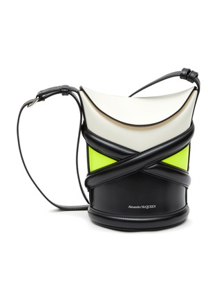 Main View - Click To Enlarge - ALEXANDER MCQUEEN - ‘THE CURVE’ TRICOLOUR CALF LEATHER BUCKET BAG