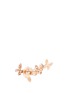 Detail View - Click To Enlarge - ANYALLERIE - 'Small Butterfly' diamond 18k rose gold climber earrings