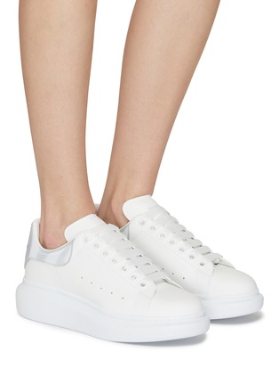 Figure View - Click To Enlarge - ALEXANDER MCQUEEN - ‘LARRY’ LEATHER OVERSIZED SNEAKERS